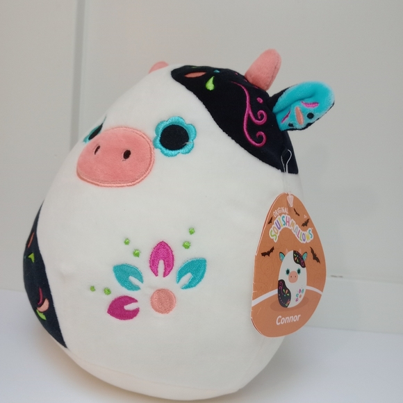 Connor Cow Sugar skull Halloween Squishy Soft Plush Toy Animals - Picture 3 of 6